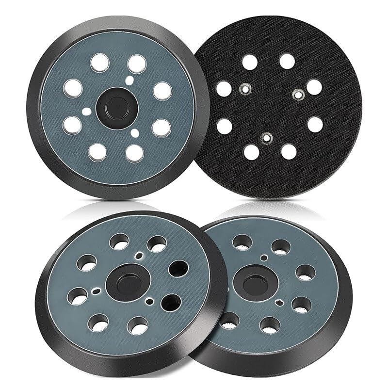 2pcs/4pcs 5 inch 8 Hole Replacement Sander Pads 5inch Hook and Loop Sanding Backing Plates (Color : 4PCS, Size : A)