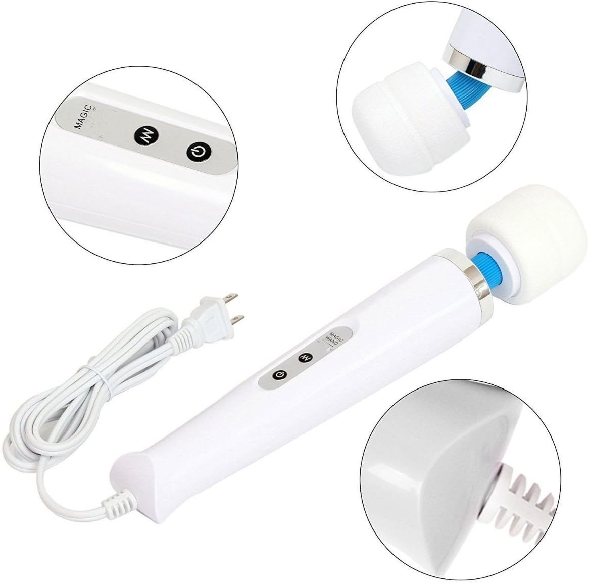 20 Multi-Speed Massager Electric Love Magik Personal Wand - Handheld Therapeutic Personal Wand Massager - Powerful Ewlectric Handheld Therapeutic Vibrating Personal Miracle Massager Wand