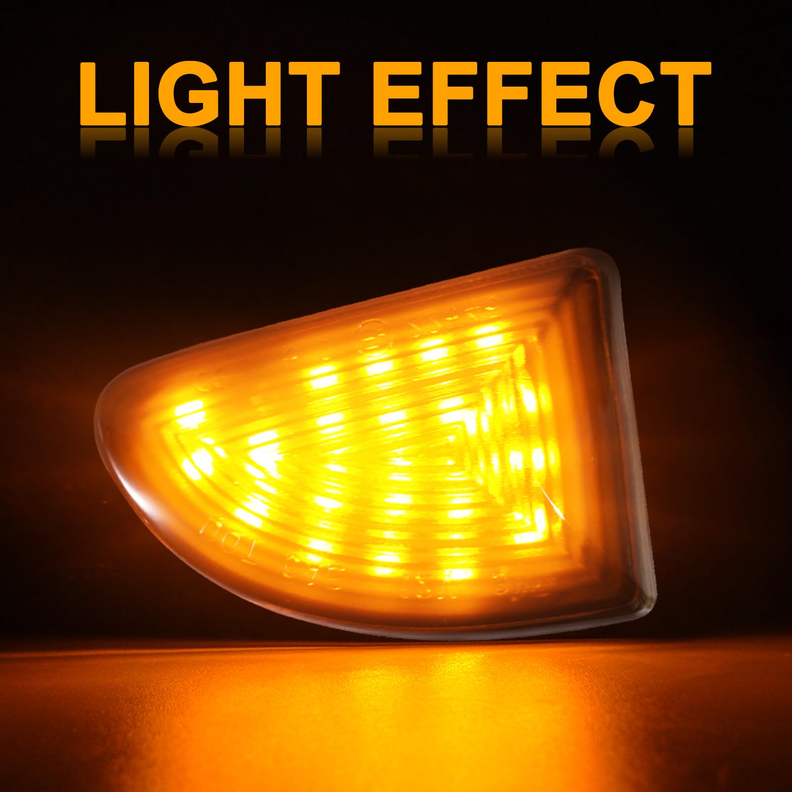 Frecce Laterale a LED per Smart Fortwo W451 Coupe Cabrio 2007-2019, Indicatori di Direzione Laterale a LED Canbus, 2 Pezzi