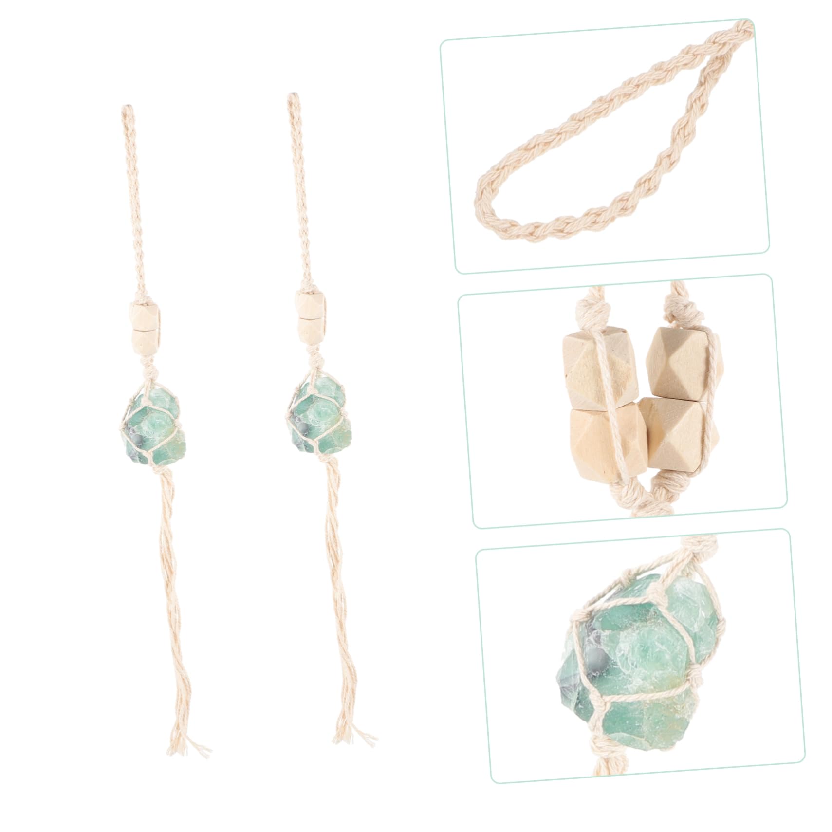 Hemobllo 5 Ensembles Pendentif pour Décoration De Mur Accessoire De Rétroviseur Élégant Fluorite pour Décoration Intérieure 2 Pièces * 5