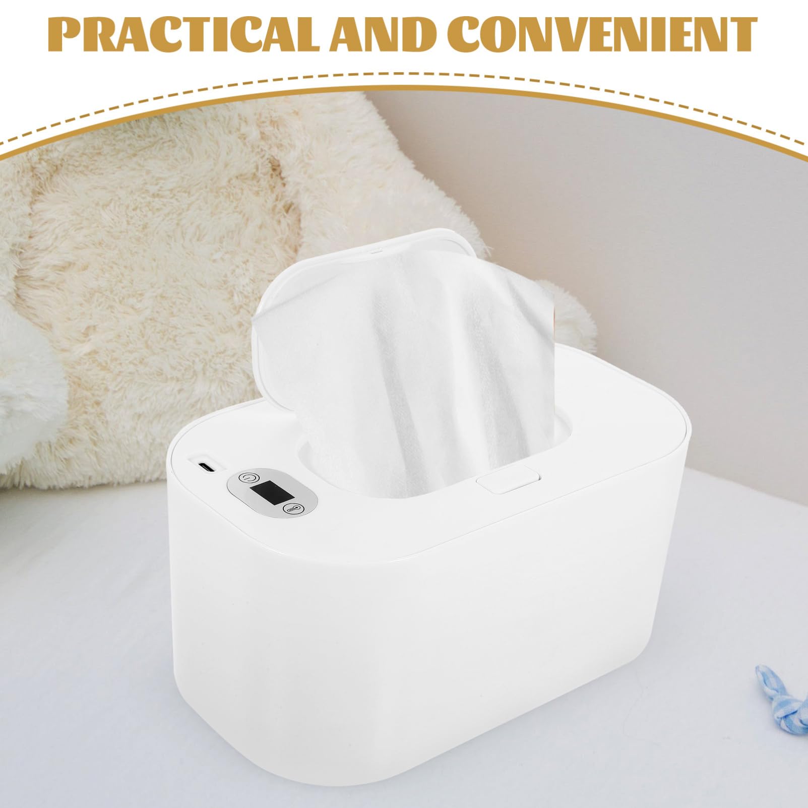 Wakauto Wet Tissues Heater Wipes Tissue Warmer Portable Wipe Heater Holder for Vehicle