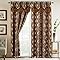 elegant comfort Panel de cortina con aspecto Jacquard Penelopie Set