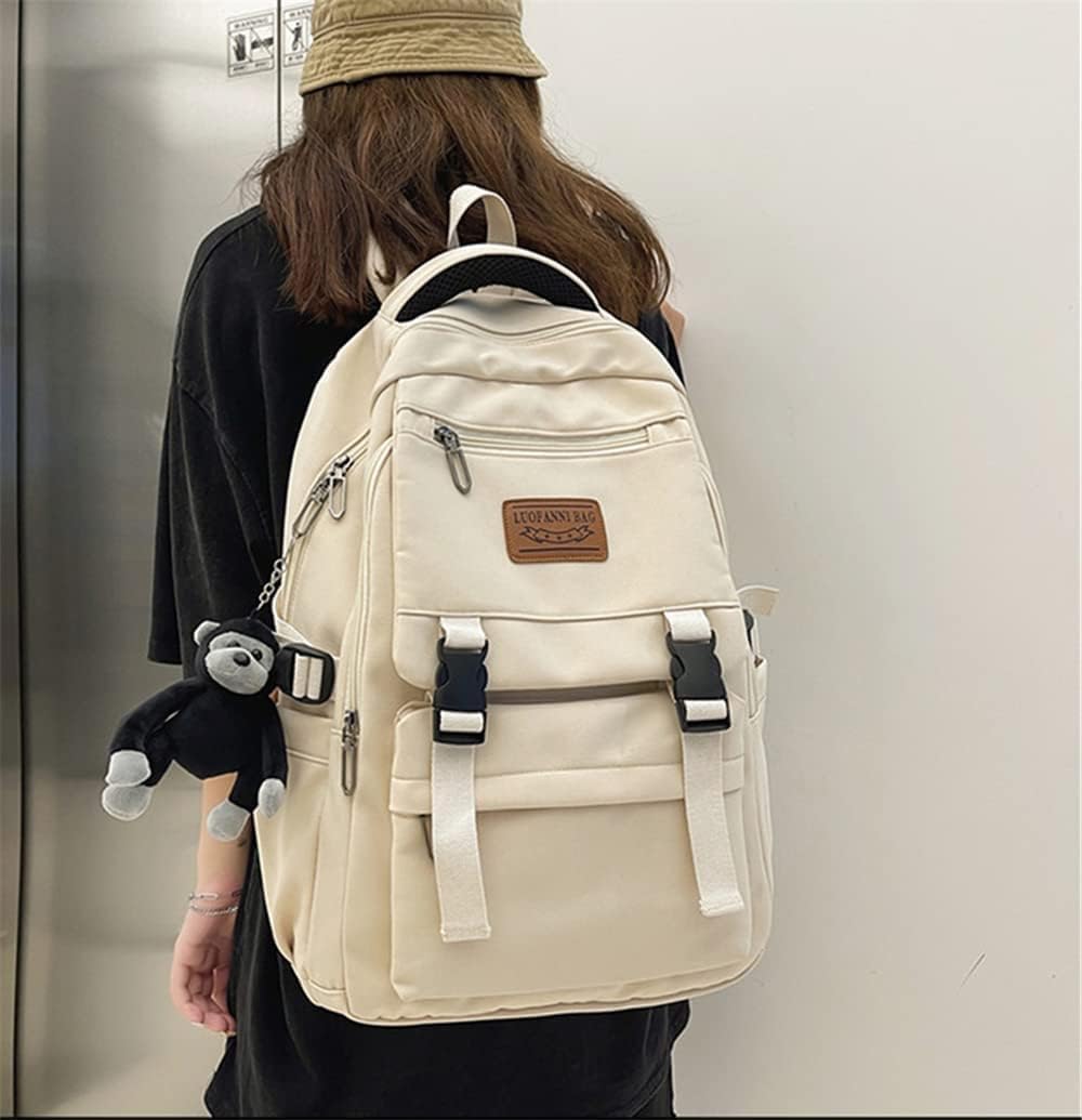 Casual Backpack Large Capacity Gorilla Backpack Waterproof Camping Hiking Travel College Laptop Travel Man Woman 2024 (White)