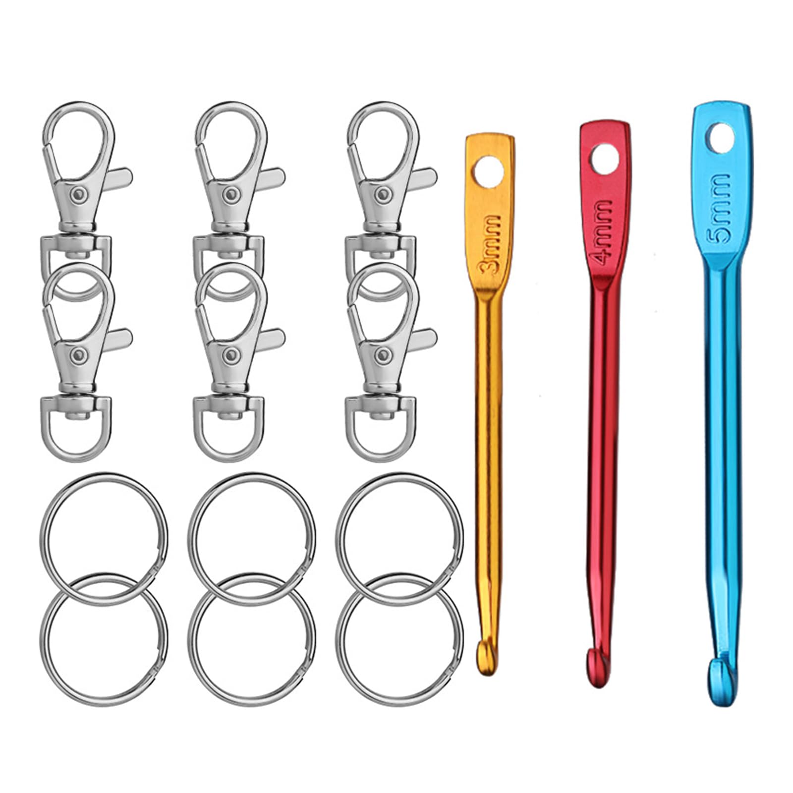 Jazuaiao Ergonomic Crochet Hook Sewing Needle Knitting Accessories Set with Crochet Bag for Beginner Hobbyist Knitting Project Hook Set