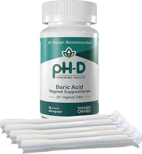 Miniatura 7 de pH-D Feminine Health - Paquete de iniciación de ácido bórico - Supositorios vaginales de ácido bórico con pH D, 24 unidades y 5 aplicadores de