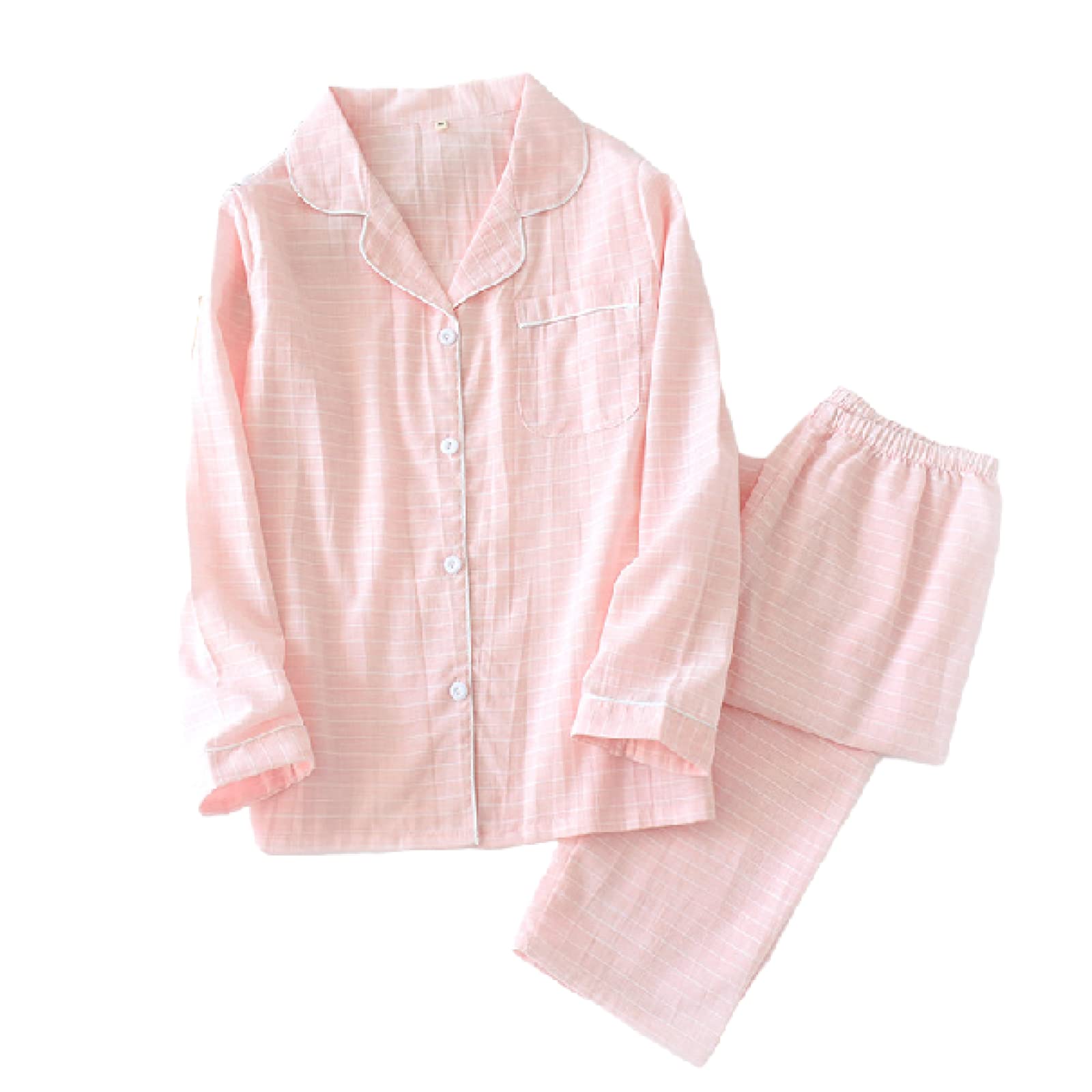 Pyjama couple pour le printemps et l'automne, vêtement de nuit ample et décontracté