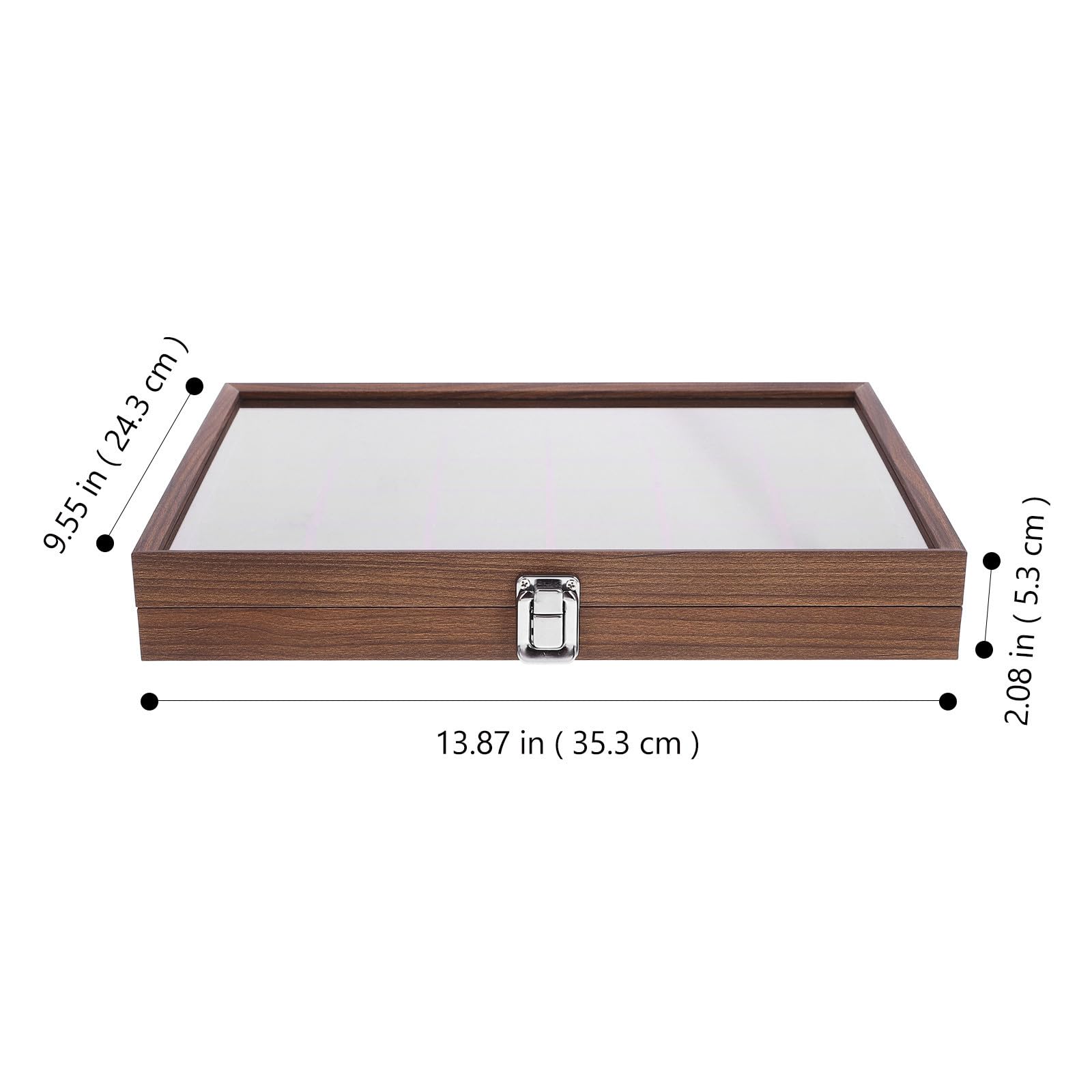 VOSAREA Boîte de Rangement Thé en Bois et Verre avec 30 Compartiments Design Élégant et Rectangulaire, Maison Salle à Manger