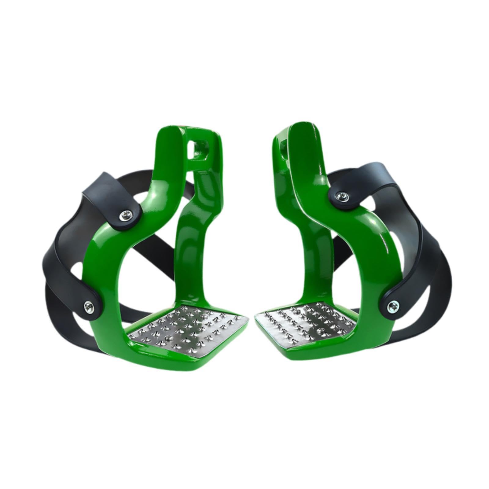 Fenteer 2 estribos para Montar, Ecuestre, estribos para Silla Montar, Herramienta para Montar, Verde