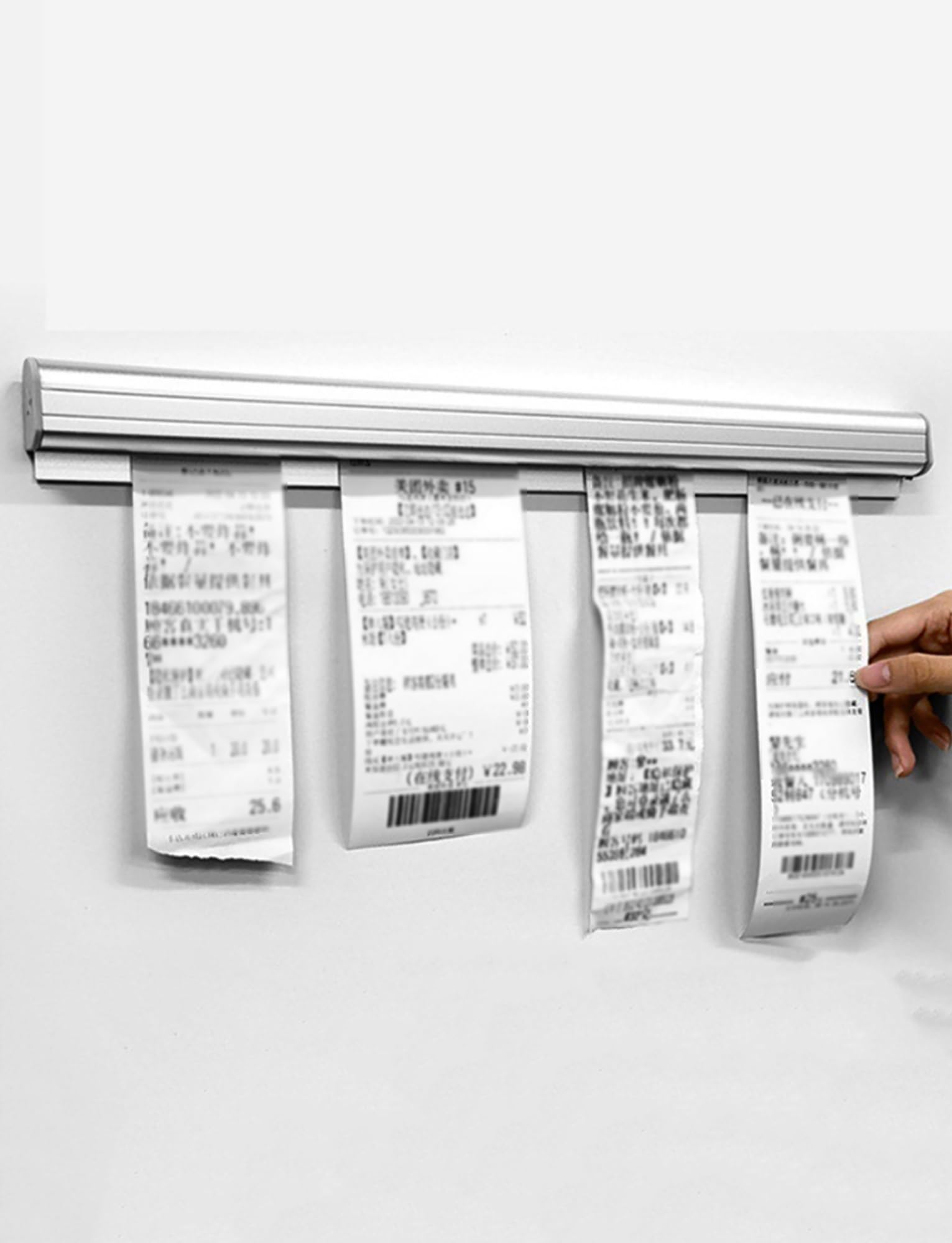 Uchwyt na bilety Tab Grabber, Aluminiowy samoprzylepny uchwyt na bilety w różnych rozmiarach(100X4X1.8cm)