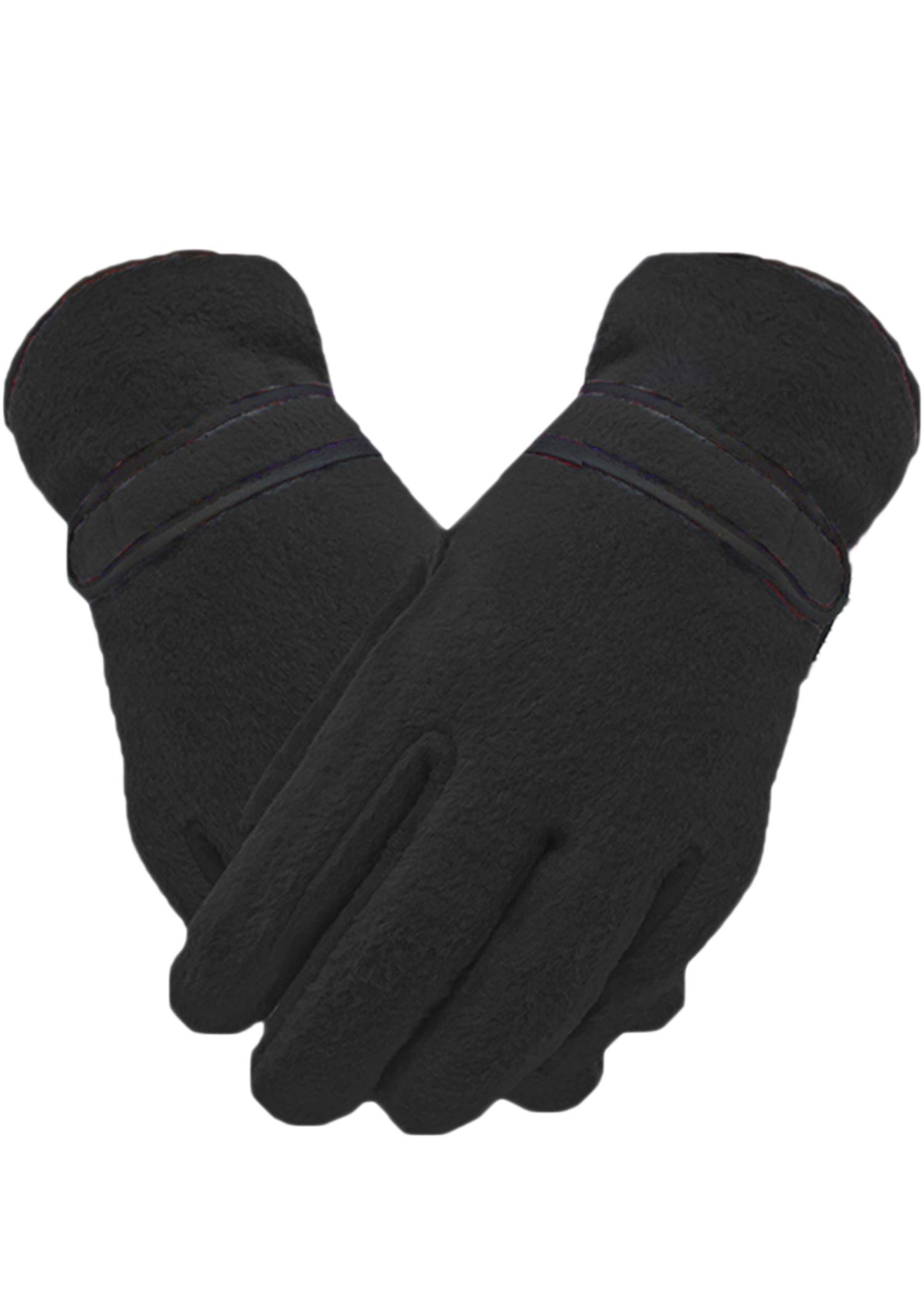 Undercover Boys Black Childrens Kids Girls Winter Thermal Lined Fleece Gloves S/M