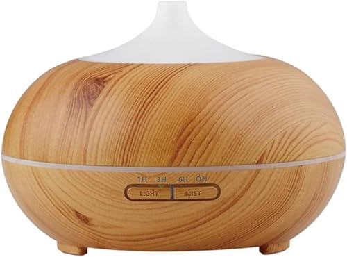 Difusor de aceite esencial, humidificador de aromaterapia, máquina de aromaterapia de grano de madera, humidificador ultrasónico de niebla fría, 4