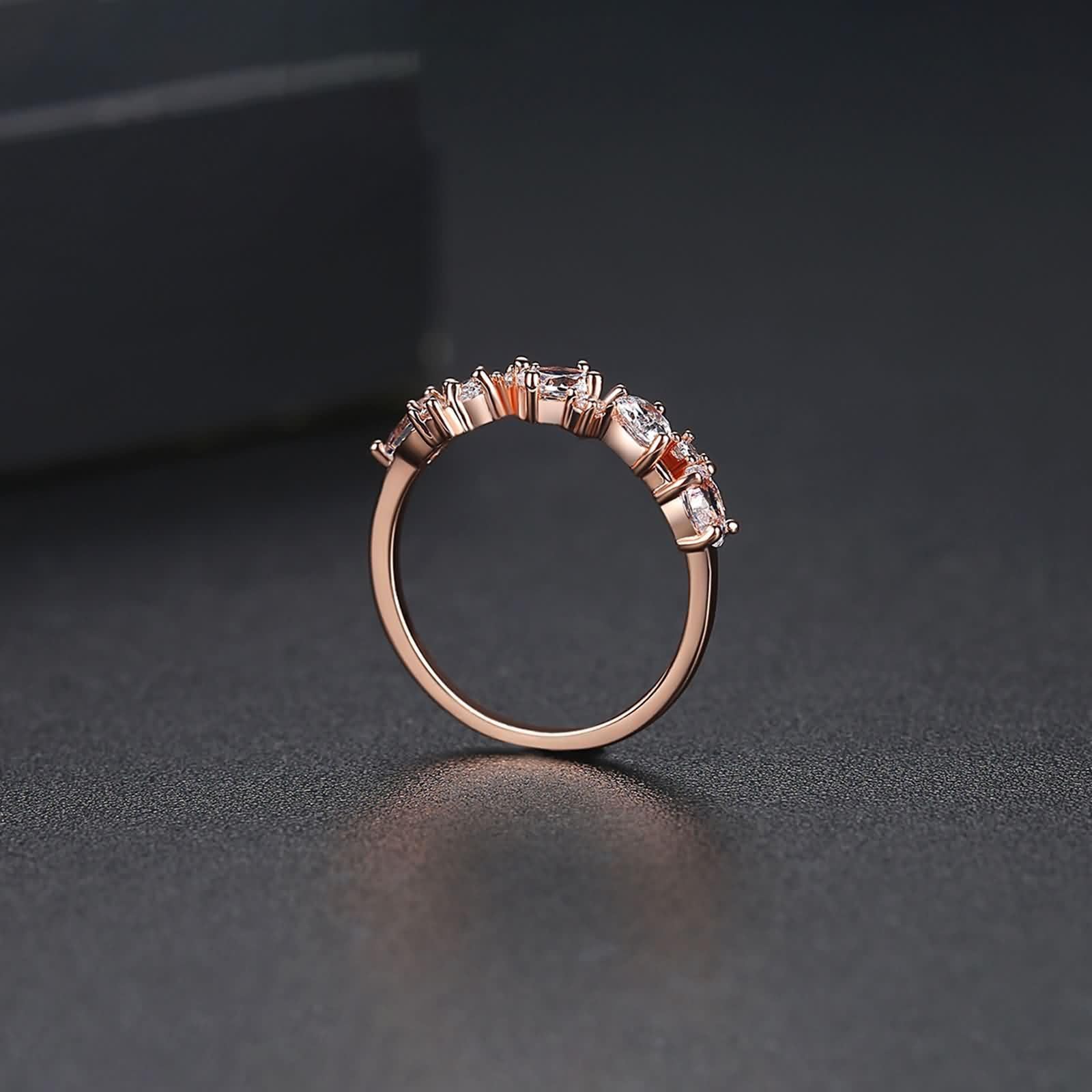 Obrączki ślubne z żółtego złota 9K / 14K / 18K, owalne i krople wody z moissanite, obrączki ślubne zaręczyny damskie pierścionki złote
