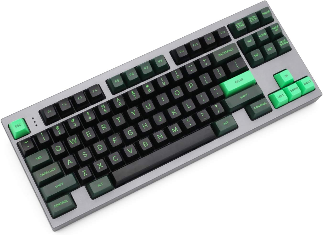 KPREPUBLIC Domikey SA abs doubleshot keycap semiconductor for mx stem Keyboard Poker 87 104 gh60 xd64 xd68 xd84 xd96 xd75 xd87 Green Black (Domikey Semiconductor All in One x1)
