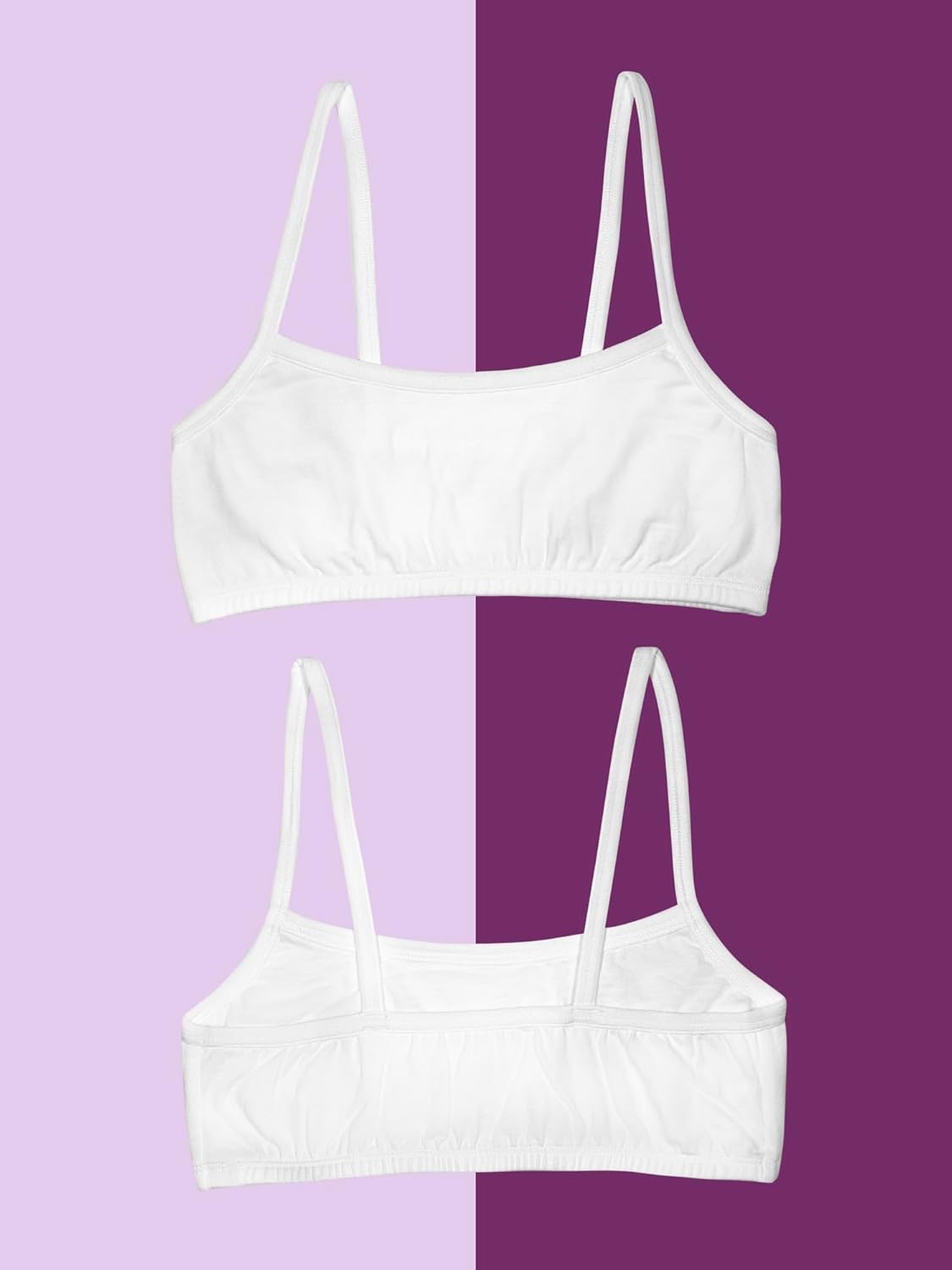 Fruit of The Loom Girls Cotton Spaghetti Strap Sport Bra - Image 2