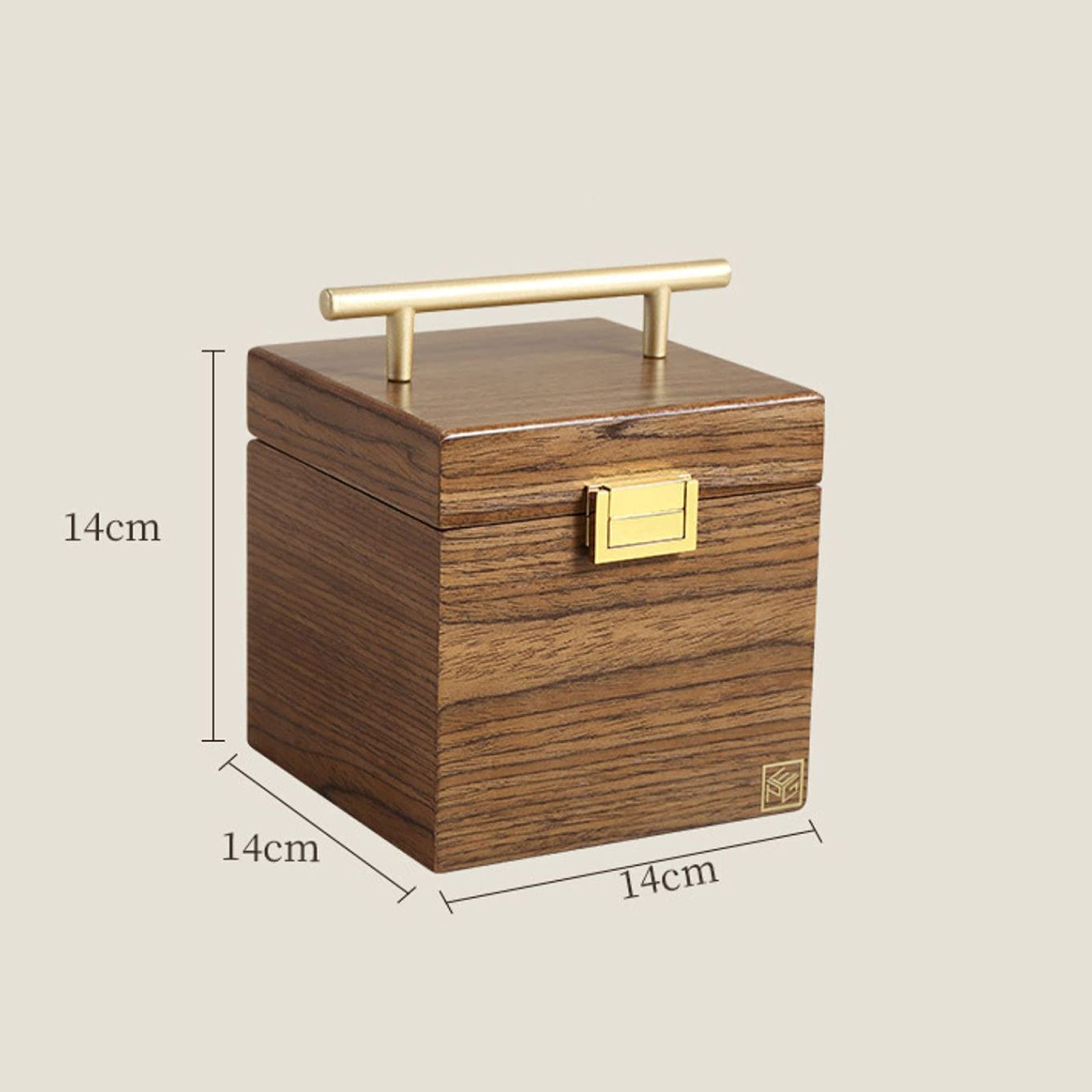 Boîte À Bijoux Organisateur Boîte À Bijoux en Bois Massif pour Femmes Armoire À Bijoux Anneau Collier Boîte De Rangement Cadeau Organisateur De Voyage avec Miroir