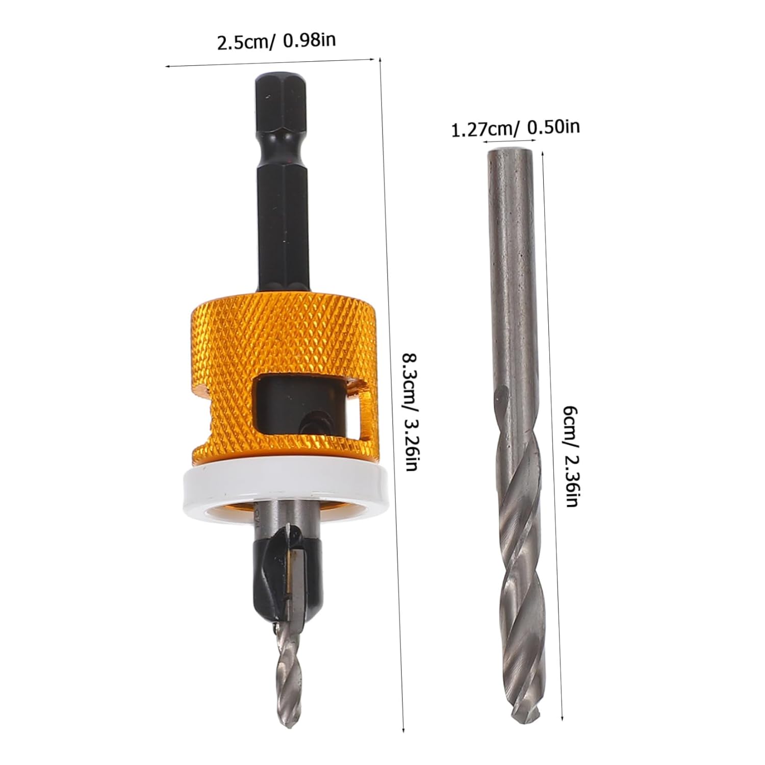 Countersink Drill Bits Set Woodworking Tool Kit Countersink Bits Depth Stop for Precise Drilling