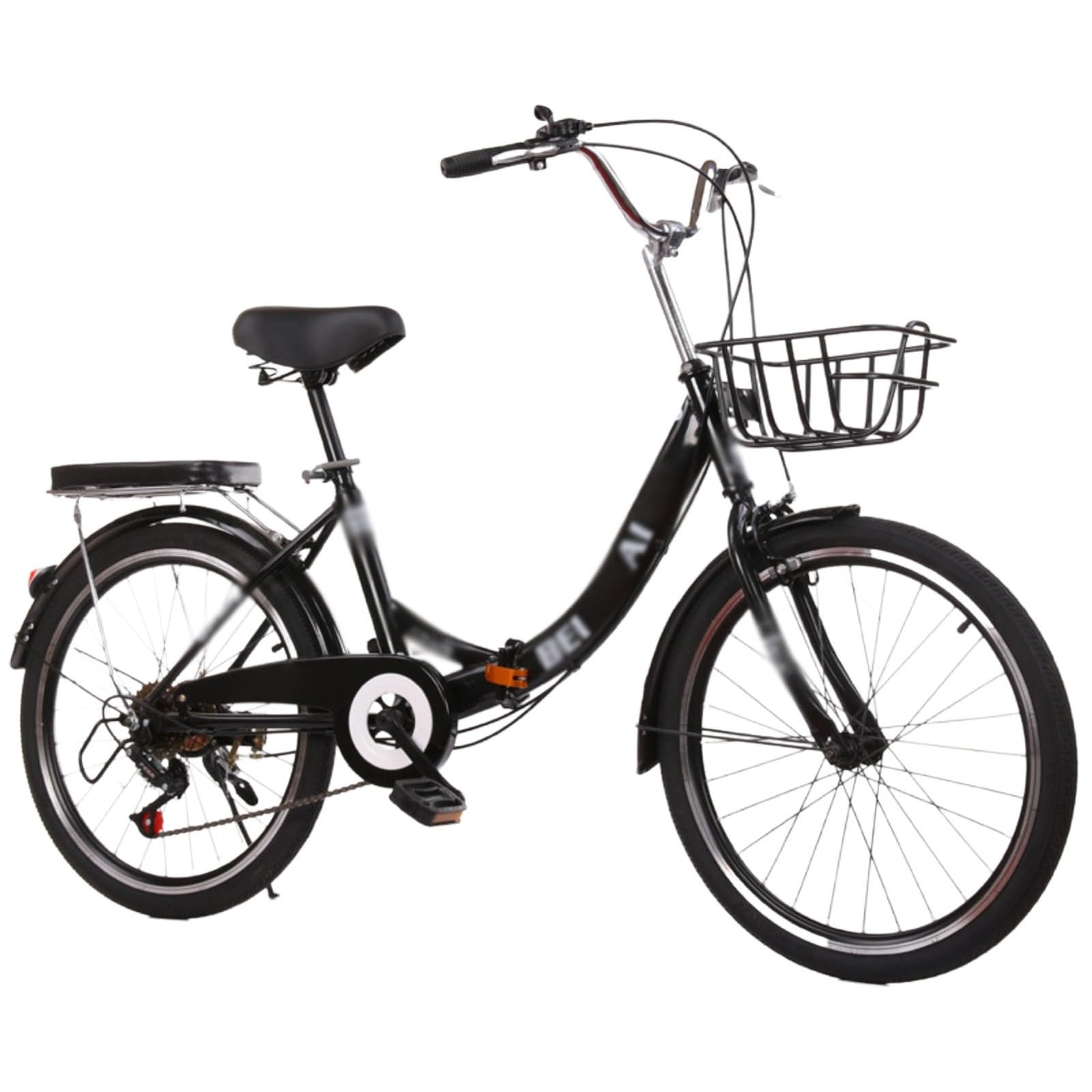 Vélo Pliant 20"/22"/24"/26" - 21 Vitesses, Cadre en Acier Carbone, Vélo Pliable pour Les Trajets en Ville, Vélo Pliable avec Coussin
