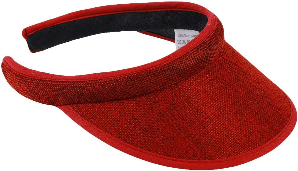 Men Women Straw-Pork-Pie-Hats Classic Boater Hat with Black Summer Women Beach Hats Mens Hat (Red, One Size)