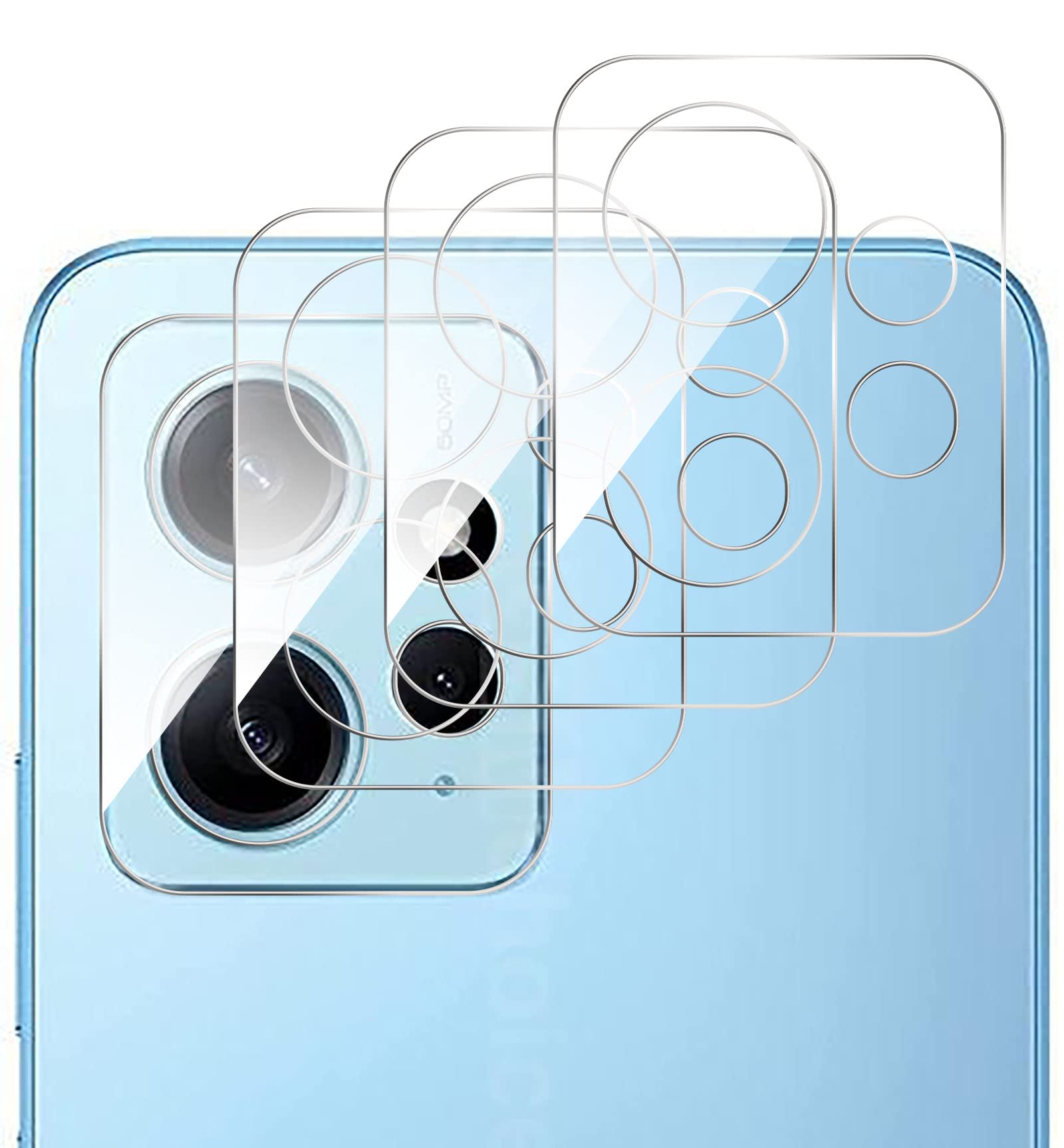 GIOPUEY Pellicola Fotocamera Compatibile con Xiaomi Redmi 12, [3 Pezzi] 3D Vetro Temperato [Altamente Trasparente] Protezione Fotocamera per Xiaomi Redmi 12