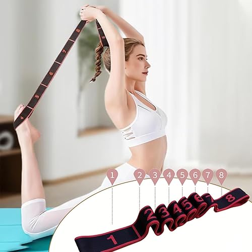 Miniatura 5 de Bandas de resistencia de fitness con asas, banda de resistencia para ejercicios de estiramiento y yoga, ejercicio de tirador de moda, bandas