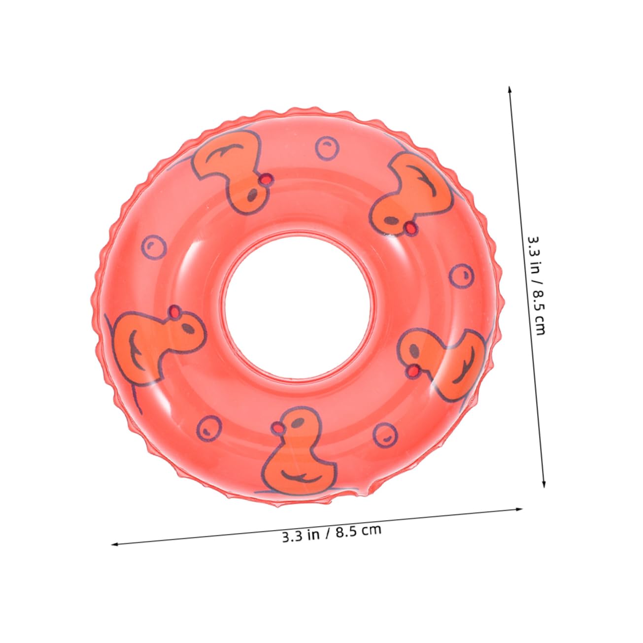 BESTonZON Mini Duck Swim Ring Ornaments 20pcs Set Inflatable Pool Drink Holder Miniature Swim Rings for Dollhouses and Beach Parties