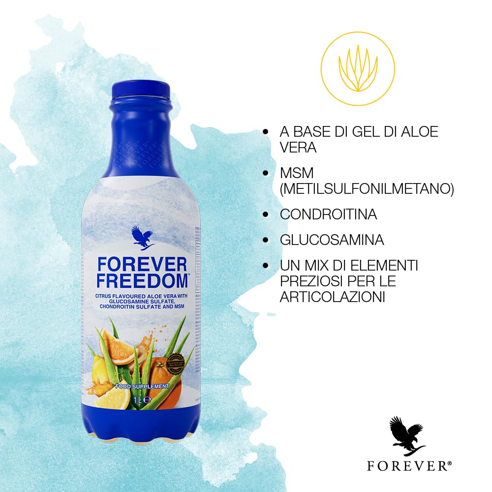 Forever Freedom – Gel da bere con aloe vera, glucosamina e condroitina per articolazioni sane e supporto alla mobilità – bottiglia da 1 l