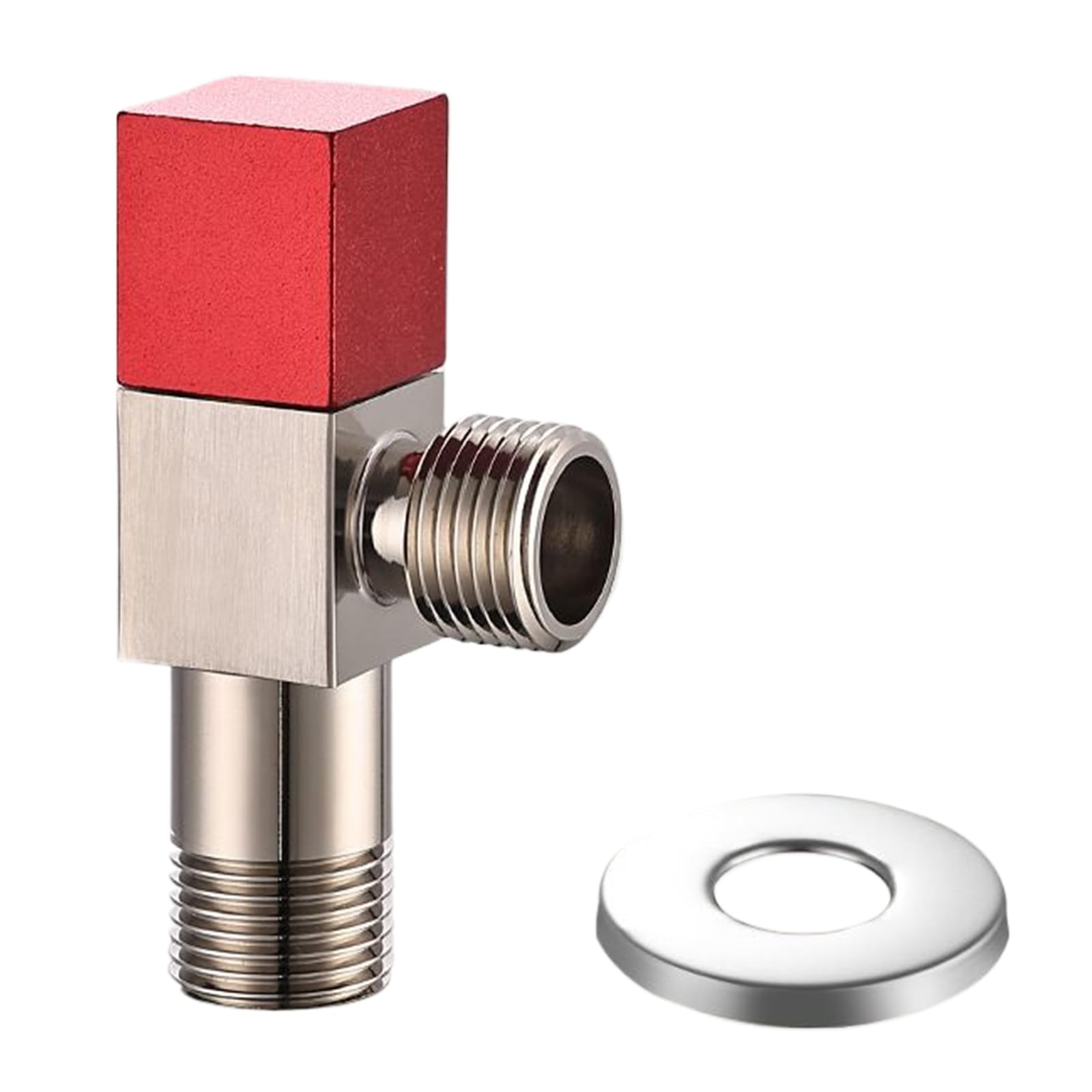 Kalttoy Red1 Angle Stop Valves Easy To Use Angle Stop Versatile Shut Metal Valves 1/4 Thread For Kitchen Kitchen Shut Off