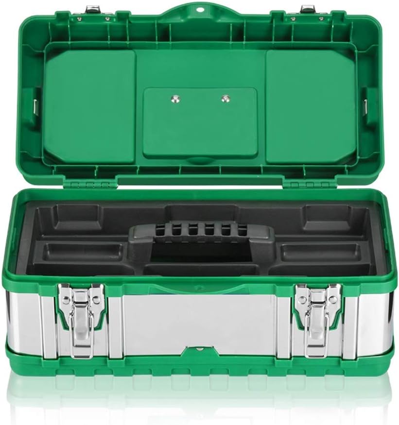 KIZQYN Portable Tool Box Stainless Steel Toolbox Portable Multi