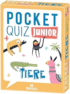 Moses. Pocket Quiz Junior - Tiere, Das Kinderquiz mit 100 Fragen und Fakten rund um die spannende Tierwelt, Für Kinder ab 8 Jahren