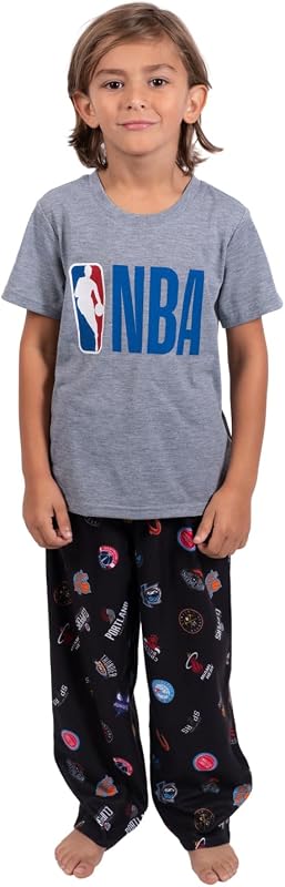 Conjunto de pantalones y remera de pijama oficial de 2 piezas de la NBA para jóvenes