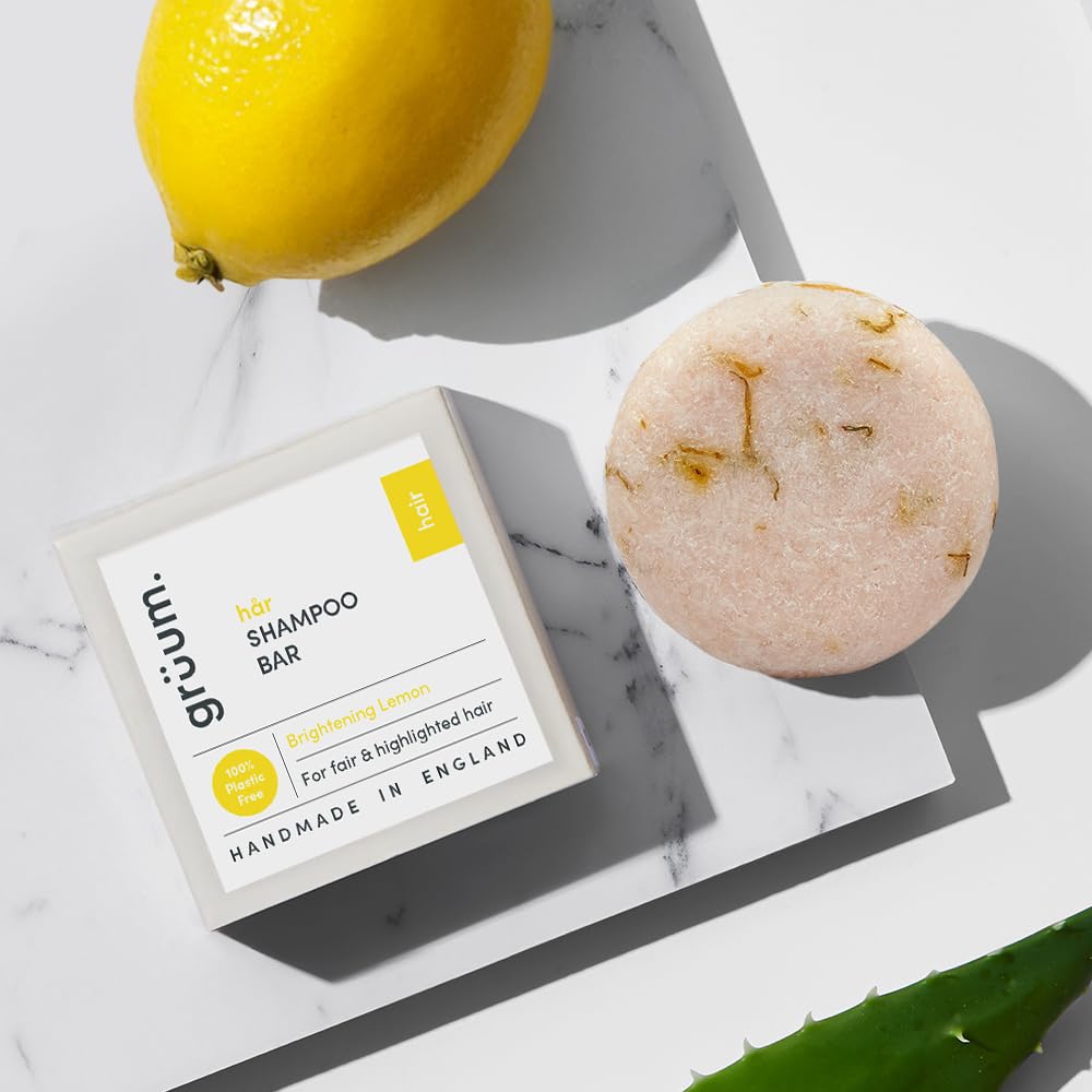 grüum Twin Pack Brightening Shampoo Bar 50g, Solid Shampoo Bars for Hair Up to 60 Washes - Image 2