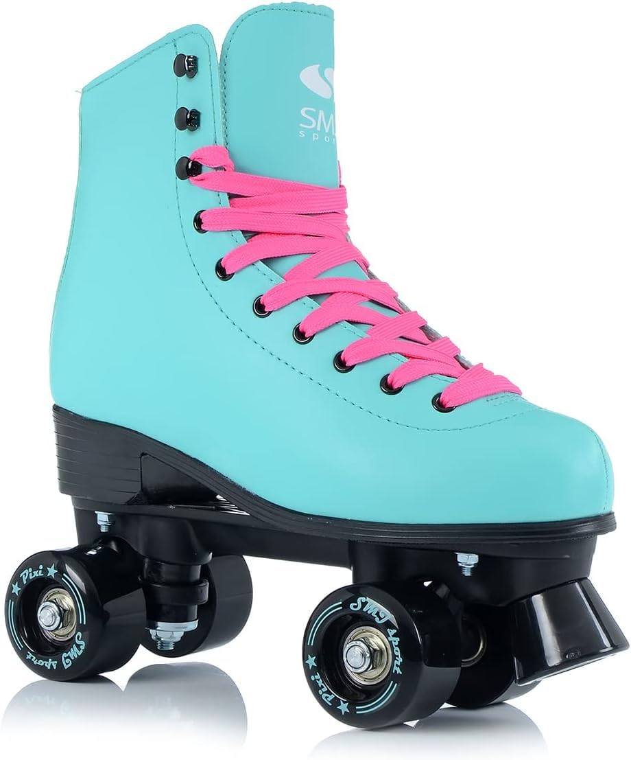 Patines clásicos Retro para Mujer, rodamientos ABEC7, Color Rosa Menta, Patines en línea, Tallas 35, 36, 37, 38, 39, 40, 41