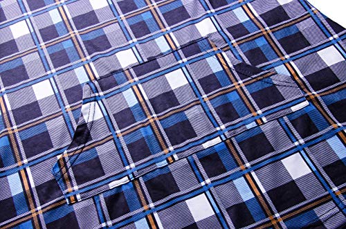 Dressy Tops For Women,Tanst Blue Plaid Tartan Shirt Long Sleeve Round Neck Sweater Fashion Trendy Slouchy Knitted Sweatshirts Basic Sweaters Pocket Hoodies For Teen Girl 3Xl #TOP4