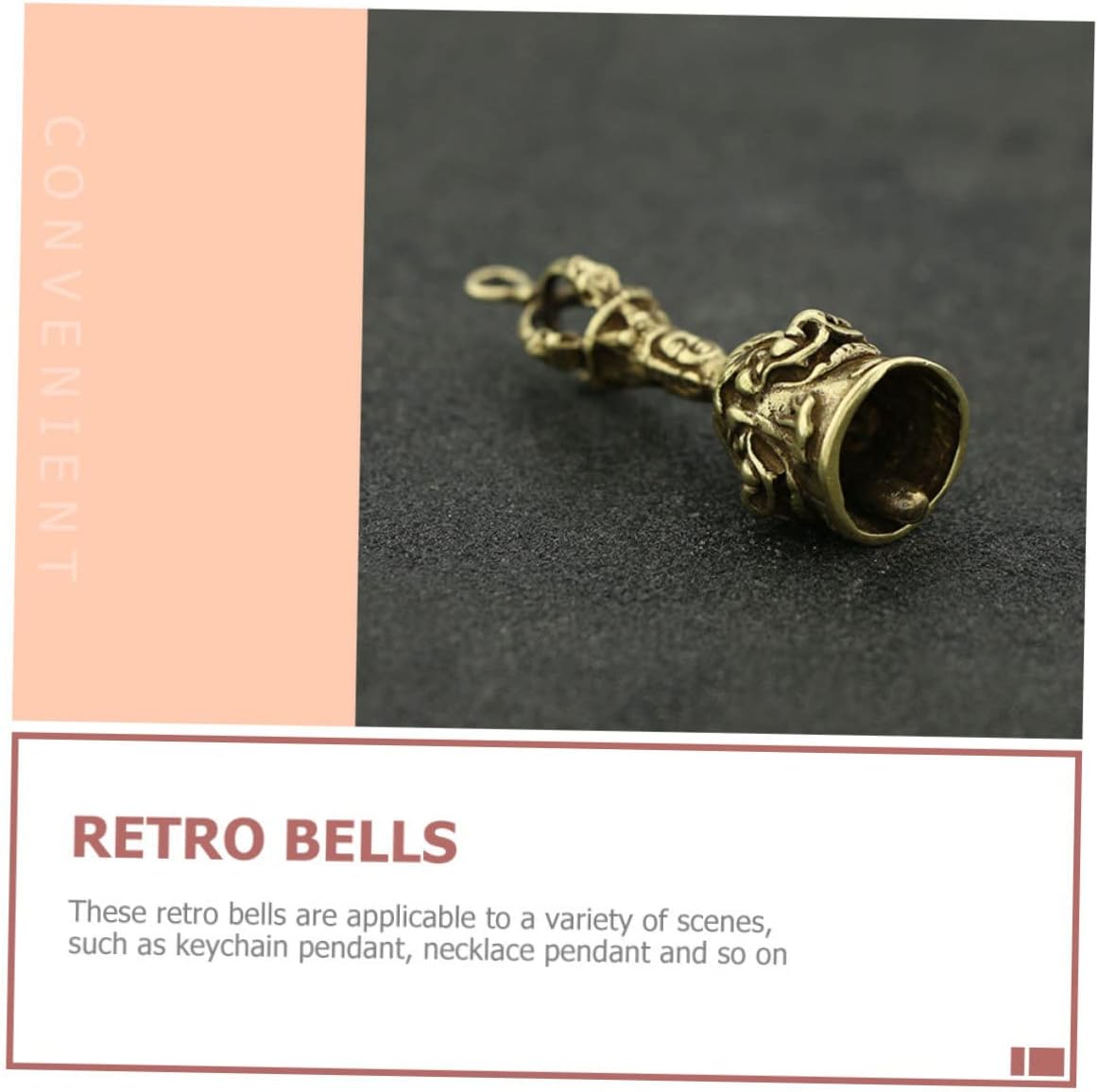 Bell,wall hanging decoration DIY Bell Decor 5pcs Buddhist Brass Buddhist Wedding Bell Dorje DIY Wedding Chimes DIY Crafts Bell Hand Bell Wind Chimes Bells Door Brass Vajra Jingle Bell Ornaments Metal