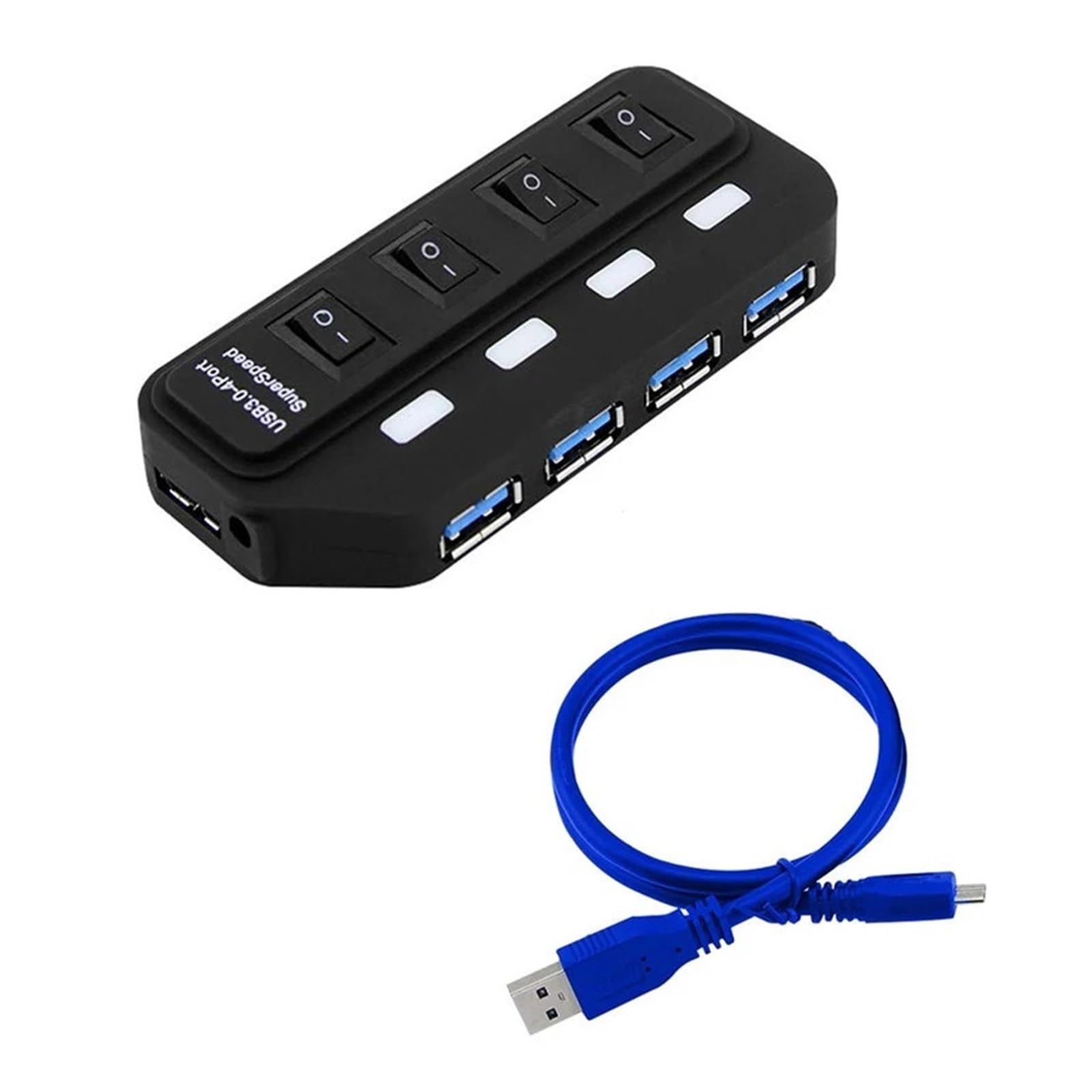 HUB USB 3.0 4 7-portowy Rozdzielacz Multi Z Zasilaczem Do Komputera Pc Akcesoria Laptopa Hub MożLiwość Szybkiego łAdowania(4 port)