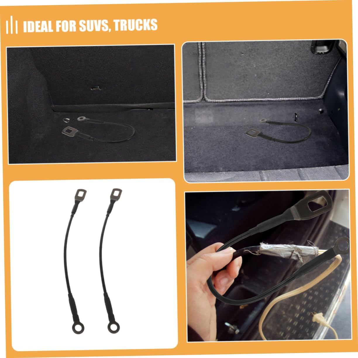 3pcs Tailgate Cable Support Kit Robust Pickup Truck Car SUV Tailgate Cable Replacement Rear Lift Straps Hardware Parts