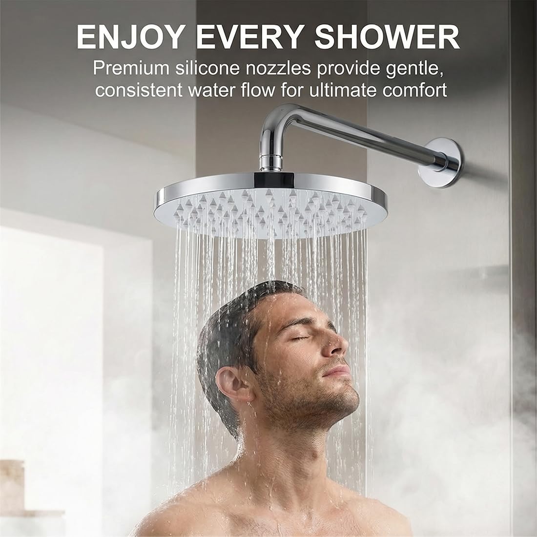 100 Pezzi Ugelli in Silicone per Soffione Doccia, Ricambi Universali per Riparazione Soffione in Acciaio Inox, per Foro Diametro 4mm (Grigio)