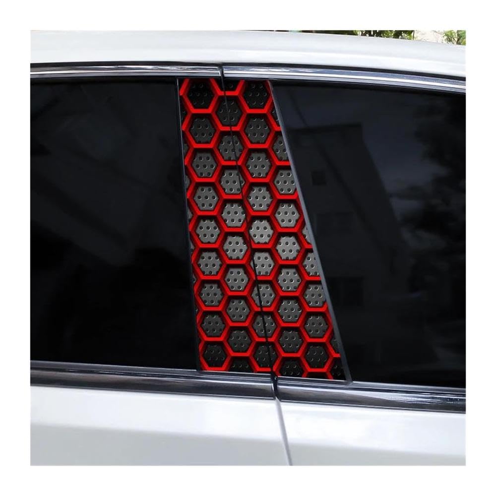 Body Parts 2PCS Car B-Pillar Stickers Cellular Personalized Car Center Pillar Decals Covered with Scratched(I)
