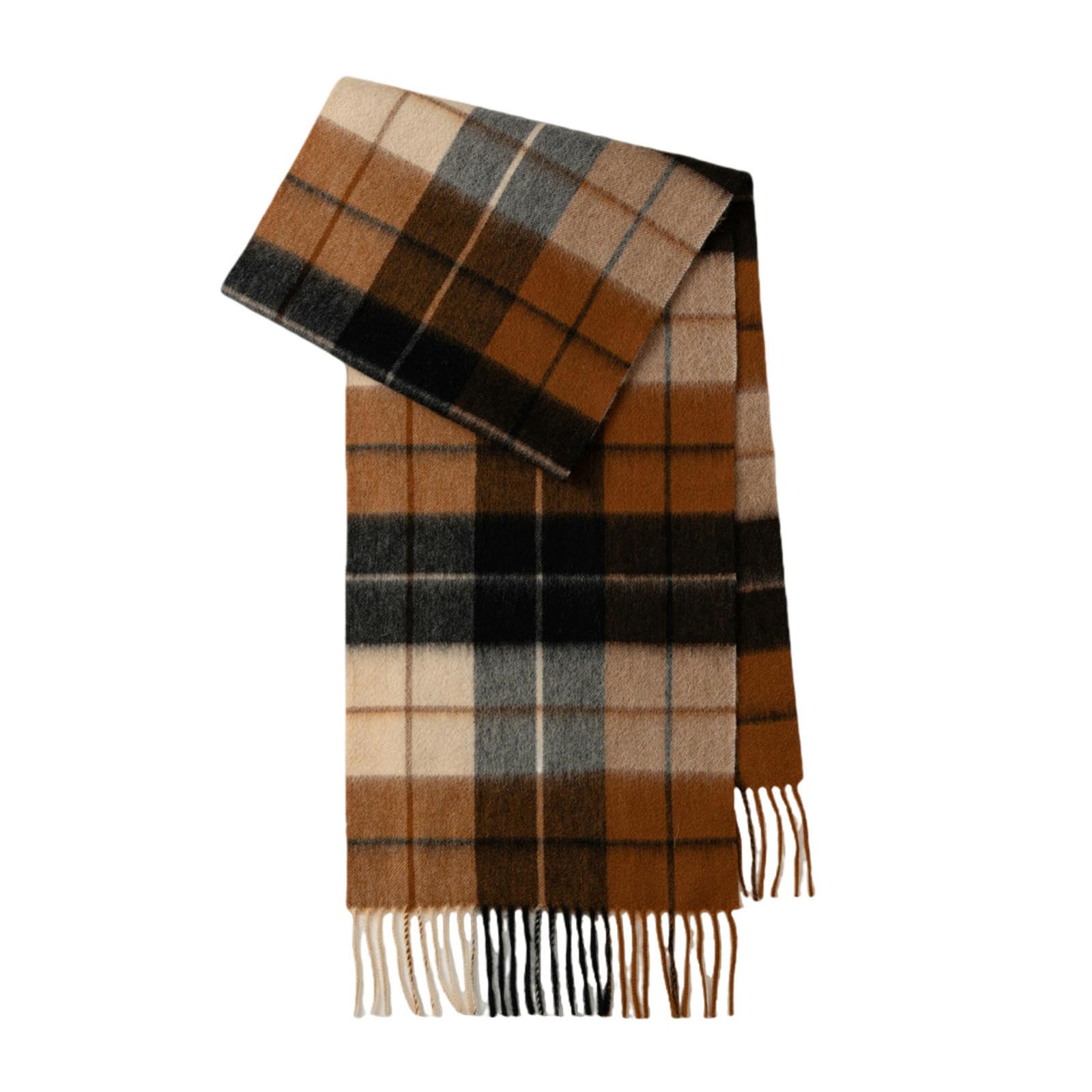 Sciarpa Donna Lana Sciarpa Femminile Autunno E Scialle Invernale Signore per Tutta La Partita Calda E Lunghe al Collo da Uomo Sciarpa Donna Regalo 180 * 30 Cm-caffè