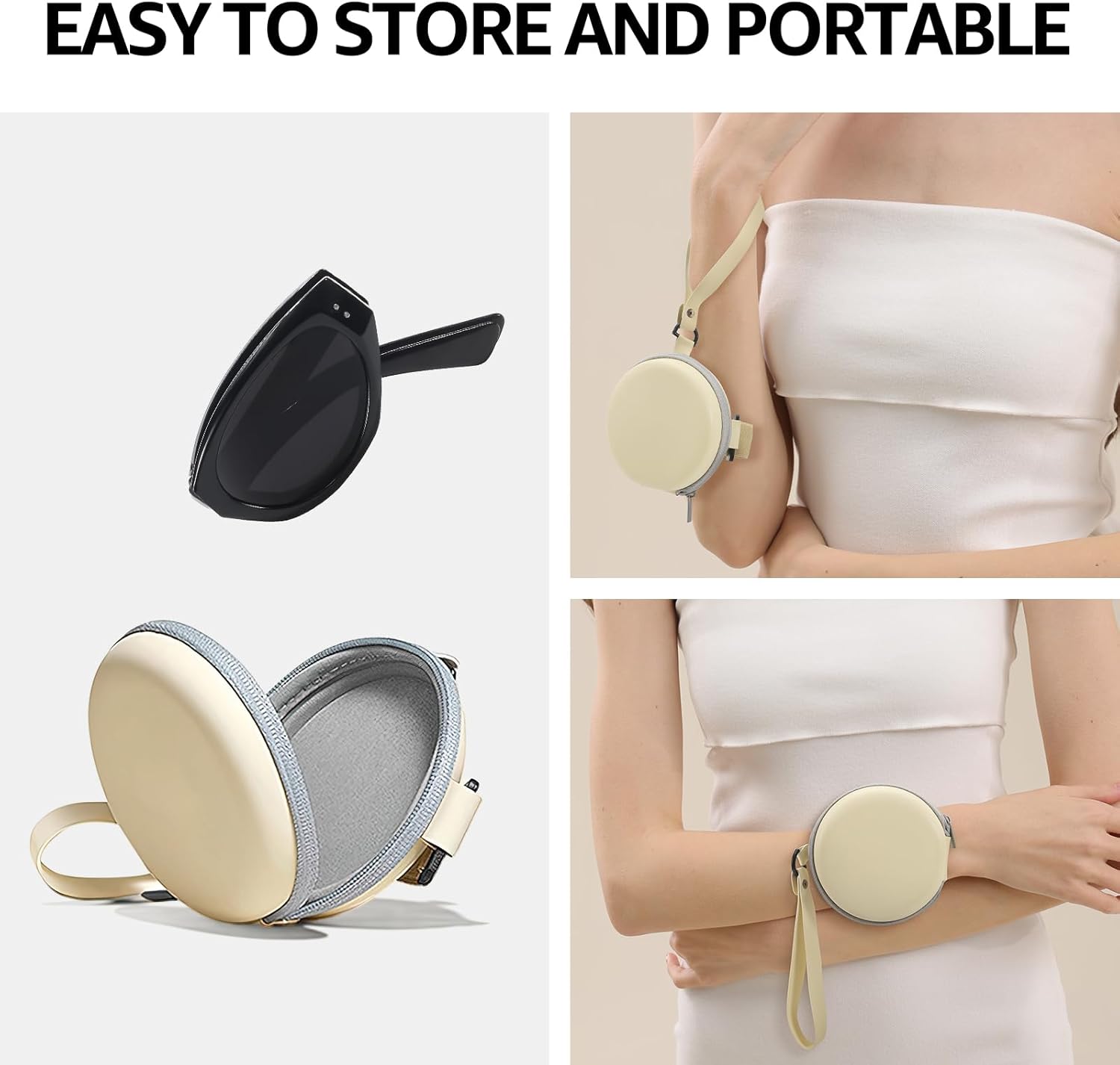 IGnaef® Foldable Cat Eye Sunglasses for Women Men Polarized UV Protection Folding Sun Glasses with Case IF535 - Image 5