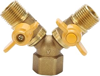 GLOGLOW Mangueira de torneira dupla de 2 vias, fácil de controlar atende à sua demanda conector de torneira de alto material latão irrigação de jardim para casa