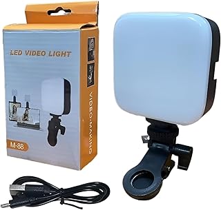 مصباح فيديو LED محمول مع مشبك من Next Store ، اضاءة مكالمات الفيديو والبث المباشر، ضوء سيلفي متوافق مع اللابتوب والهاتف، مثالي لاجتماعات زووم وتيك توك.