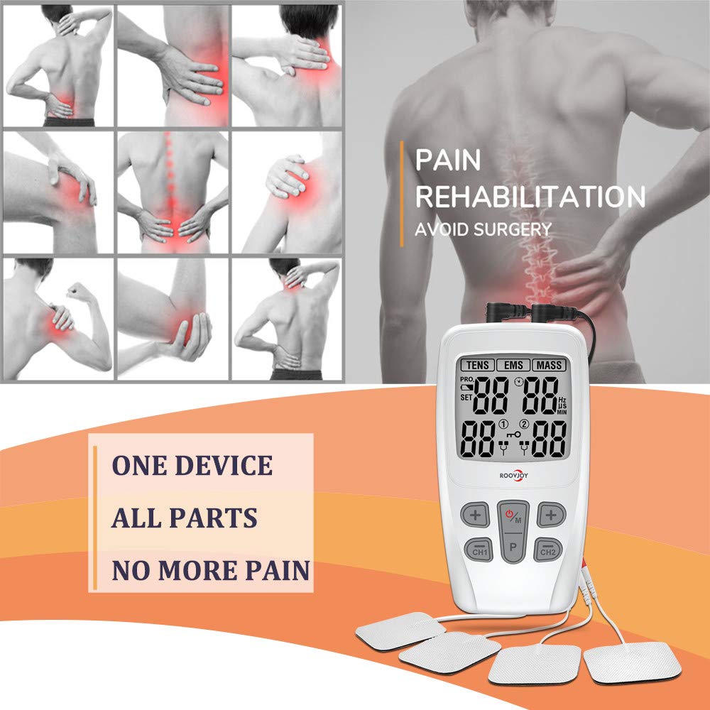 TENS-EMS-Massage Plus Elektrostimulationsgerät R-C4D / digital mit 22 Programme