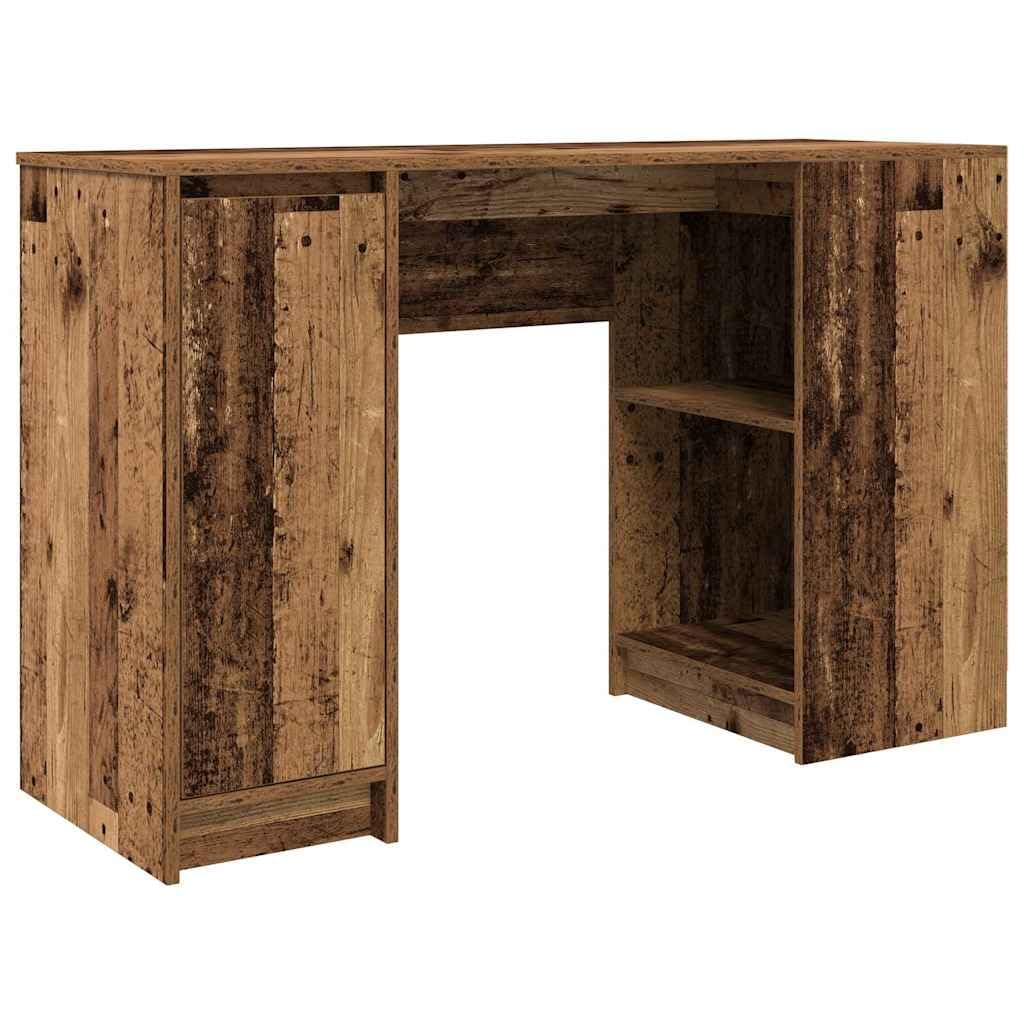 Scrivania effetto legno anticato, 120 x 42 x 76 cm, scrivania per computer in legno con molto spazio, stabile tavolo da ufficio per casa, studio e soggiorno, segretario