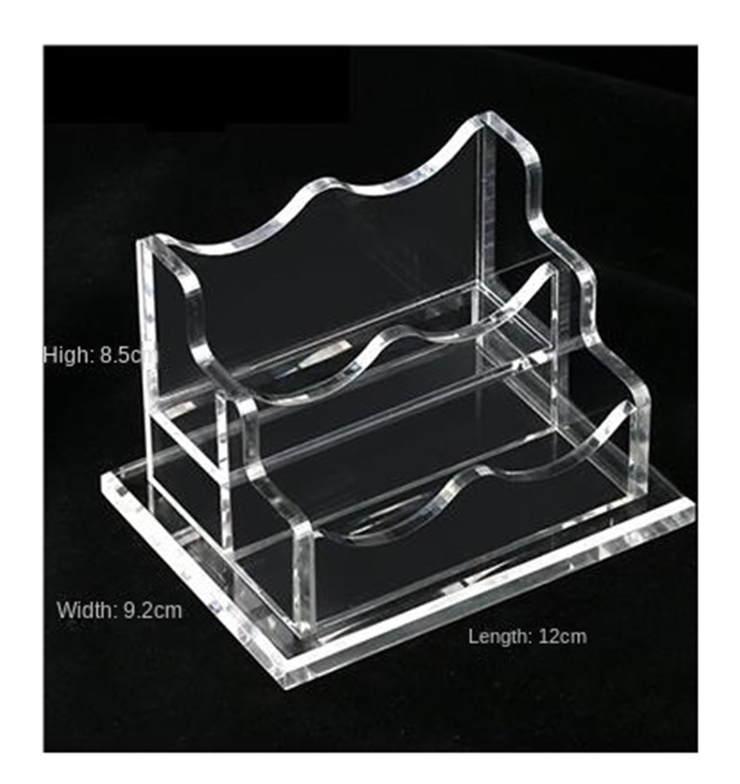 Porte Cartes Visite Porte-Cartes De Visite Transparent Support for Cartes for Bureau Convient Aux Rangement(12x9.2x8.5cm)