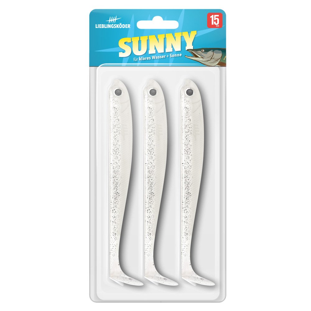 Lieblingsköder Kunstköder – 15 cm, 3 Stück Gummifische