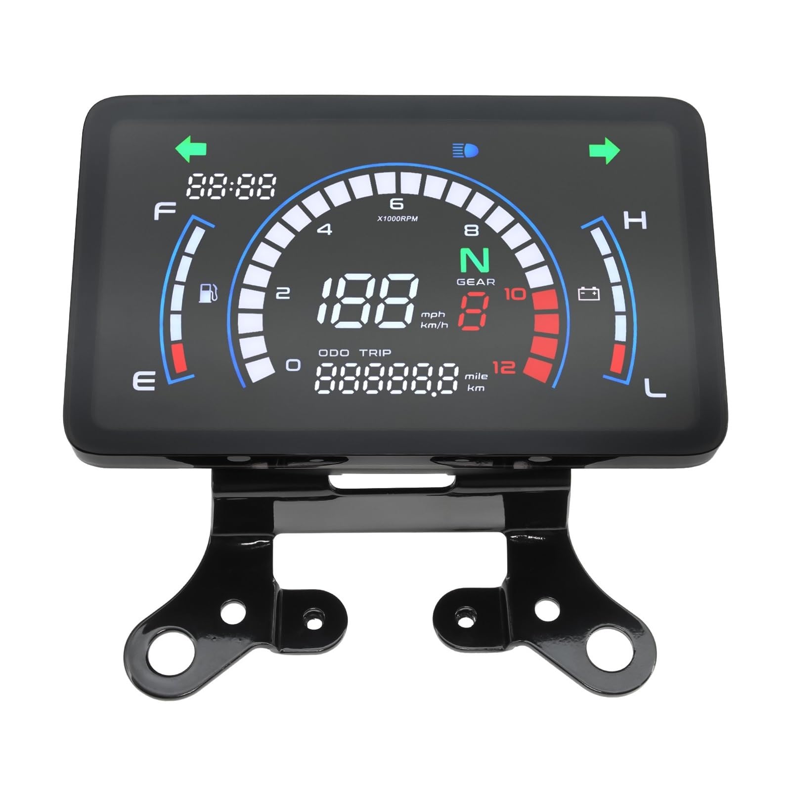 Motocicleta cuentarrevoluciones Velocímetro LED universal para motocicleta, tacómetro, tablero de instrumentos, pantalla para Dream EX5 para Ipowed