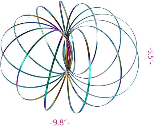 Paquete de 6 anillos de flujo mágicos para brazos, anillos de flujo de brazo de primavera, anillo de escultura, juguete mágico de colores, primavera