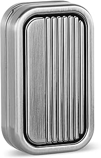 EDC Metal Fidget Slider Toys- Stress Relief EDC Fidget Slider Casual Metal Adult's Hand Toys Office Desk Toys Gifts Stress Toys for Adults(RE-Silver)