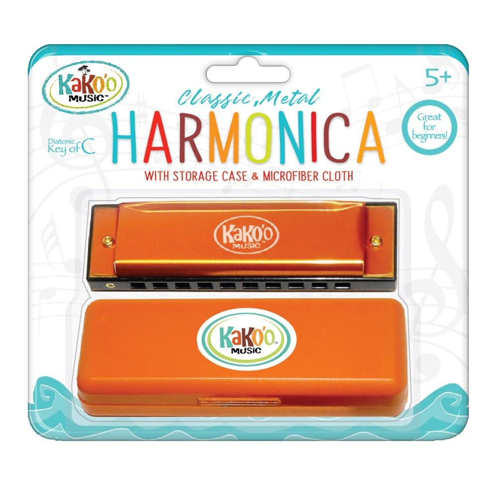 Amazon.com: KaKo'o Music Kako'o: Classic Metal Harmonica - Orange